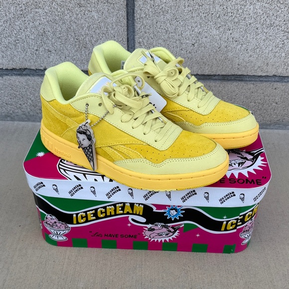 Reebok Other - Reebok x Billionaire Boys Club Ice Cream Yellow Suede Low-Top Sneakers
